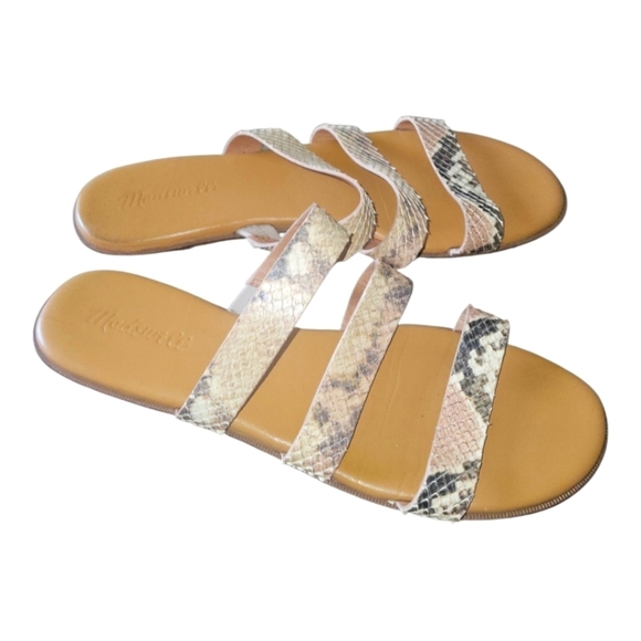 Madewell IIiana Women's Snakeskin Embossed Pattern Sandals Sz 9 - Picture 6 of 7
